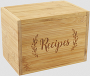 Wood Recipe Box 75pc Set