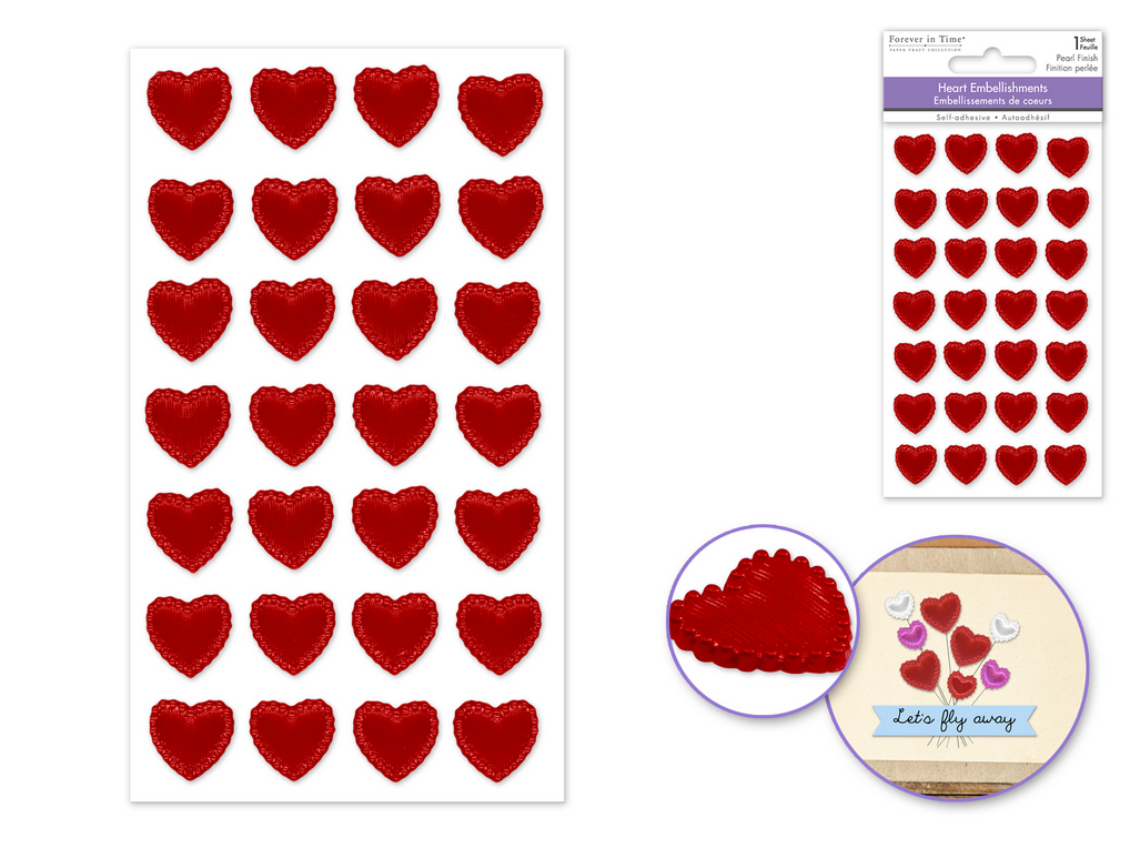 STICKR 3D SM SCALLOP HEARTS
