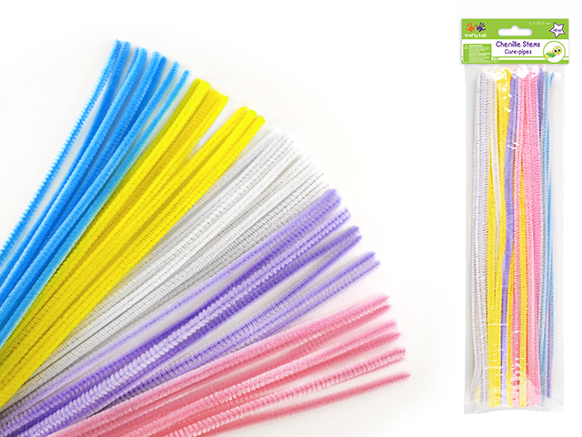 Chenille Stems 12inch 40pk Pastel