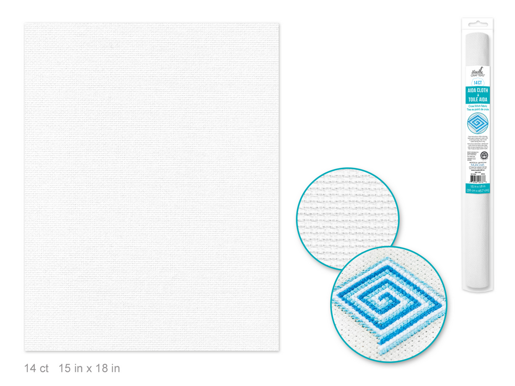 Aida Cloth 14ct 15x18inch White