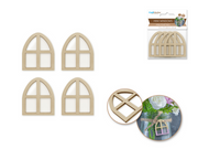 Wood Tiny Windows 1.7inch 4pk