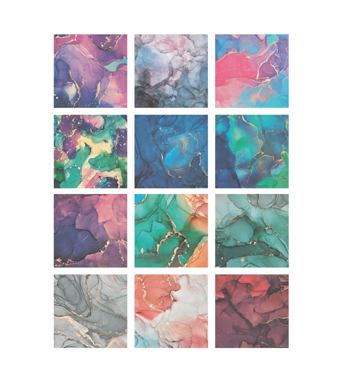 Printed Paper Pads 6x6 - Golden