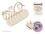 Wood Tags 6cm Rounds 6pk