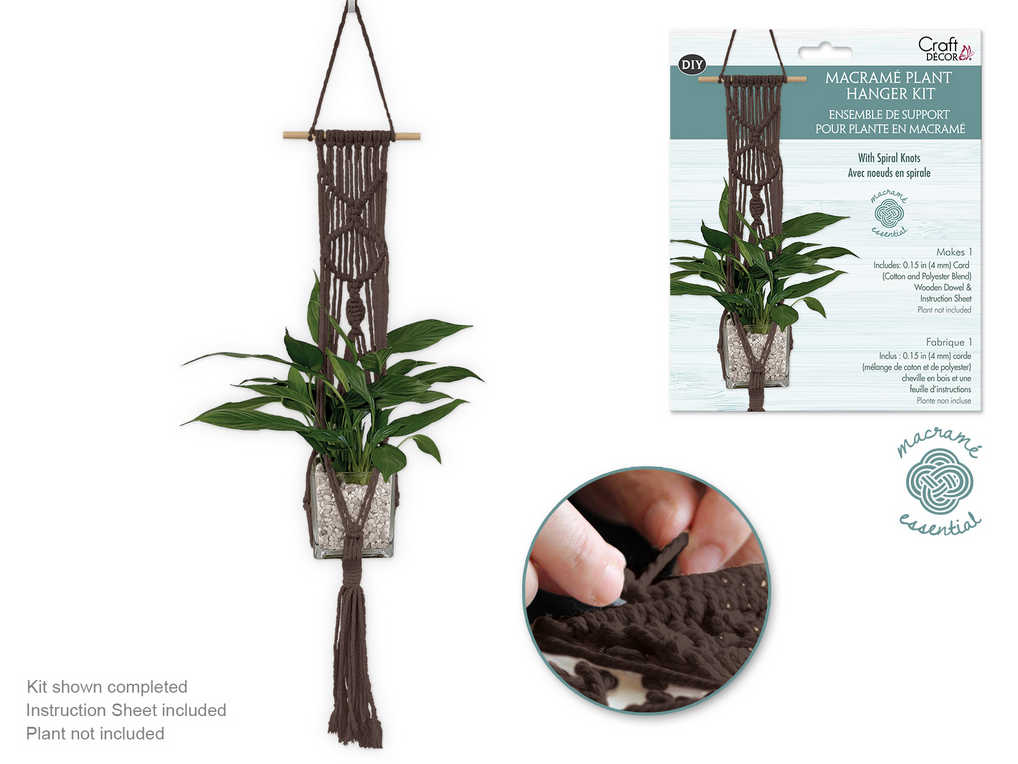 Macrame Kit with Dowel- Coffee