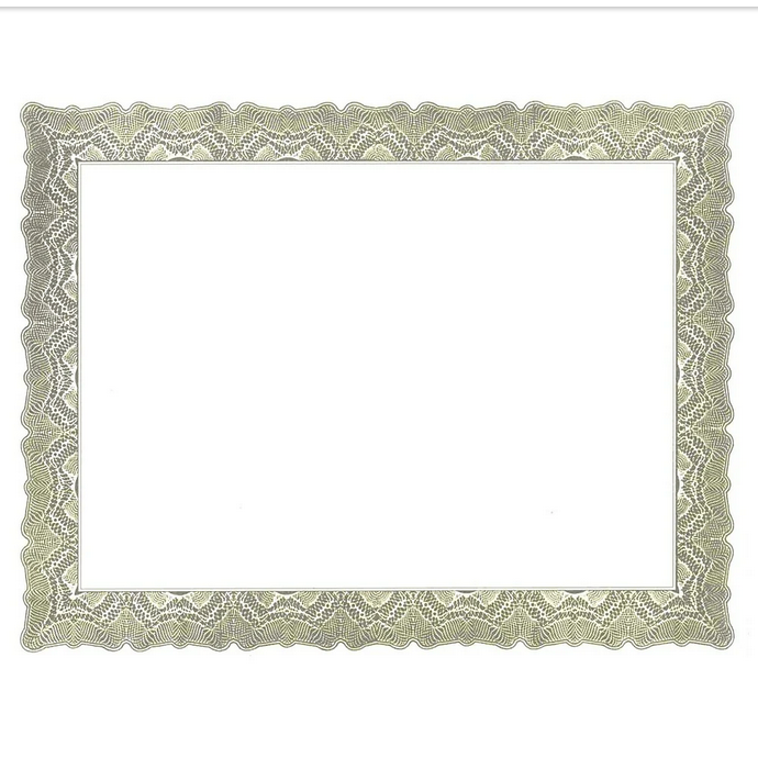 Certificates with Seals -Gioche Green 25shts