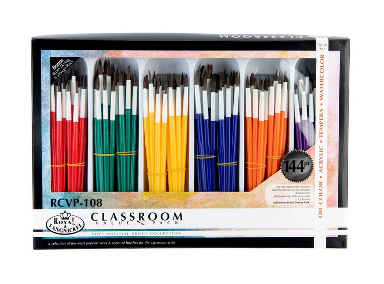 Class Pack of Natural Hair Brushes- 144