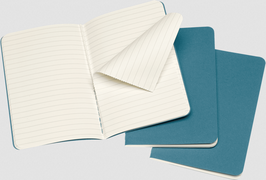 Moleskine Cahier Notebook Small (Pocket) Lined 3-pack