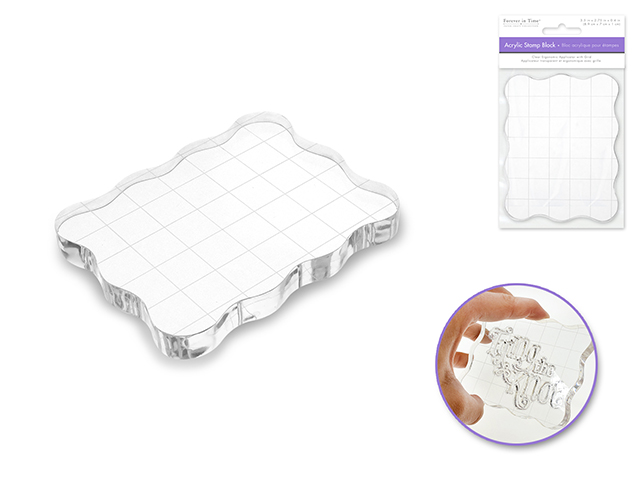 Acrylic Stamp Block with Grid