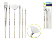Brush 6pc Set White Nylon