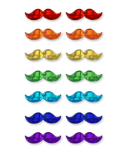 3D Gem Stickers Moustache Parade