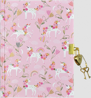 Journal Verrouillable Licorne Fleurie