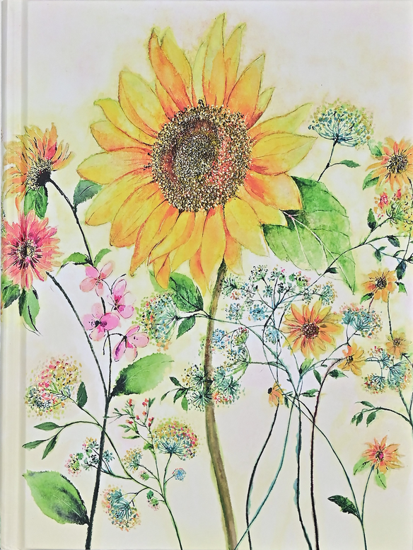 Bookbound Journal Watercolour Sunflower