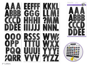 Autocollant 3" lettres noir brillant