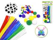 Chenille et Pompons Pack Économique Couleurs Primaires