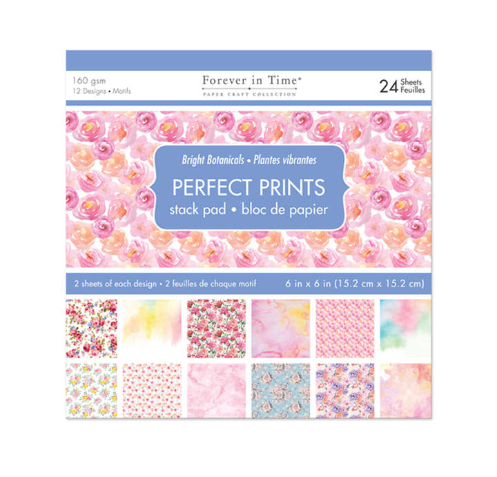 Paper Pad 6"x6" Prints 24pk Bright Botanicals