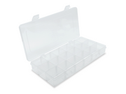 Box 18 Compartment Adjustable 9"x5' Clear
