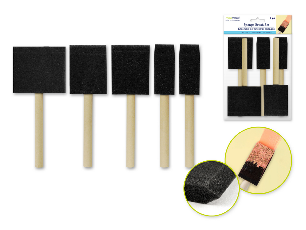 Foam Brush Multi 5pk