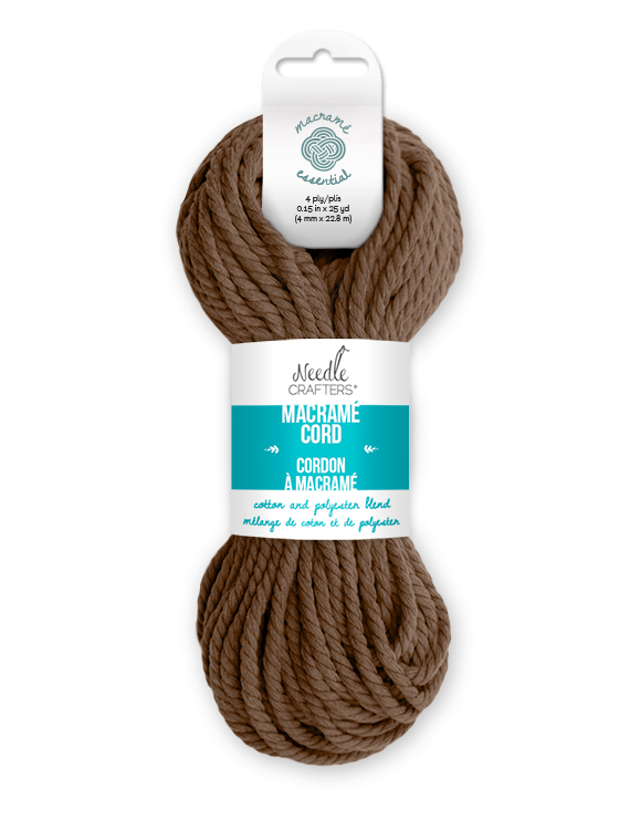Cordon macramé 4 mm 22,86 m - Chocolat