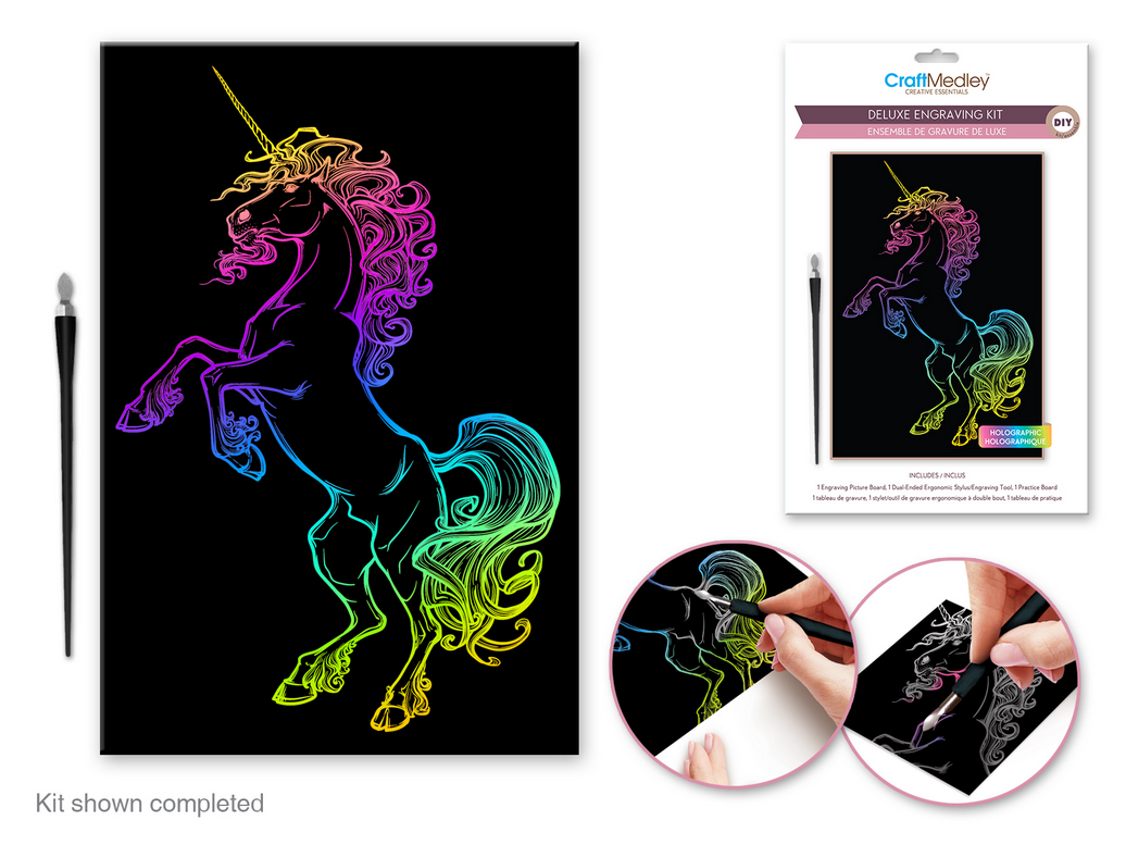 Scratch Board Kit Holographic Unicorn