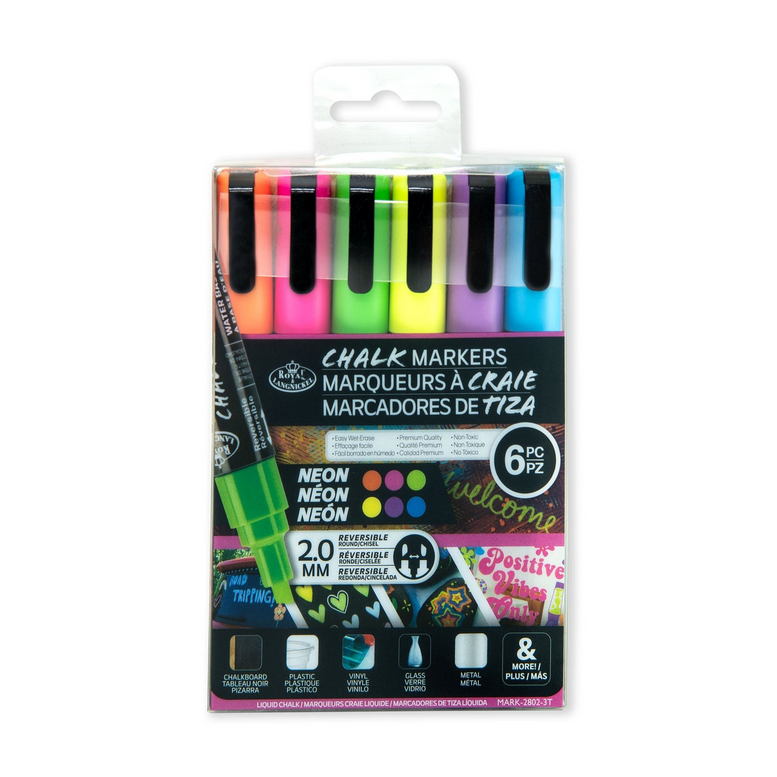 Chalk Markers 6pc Neon Set