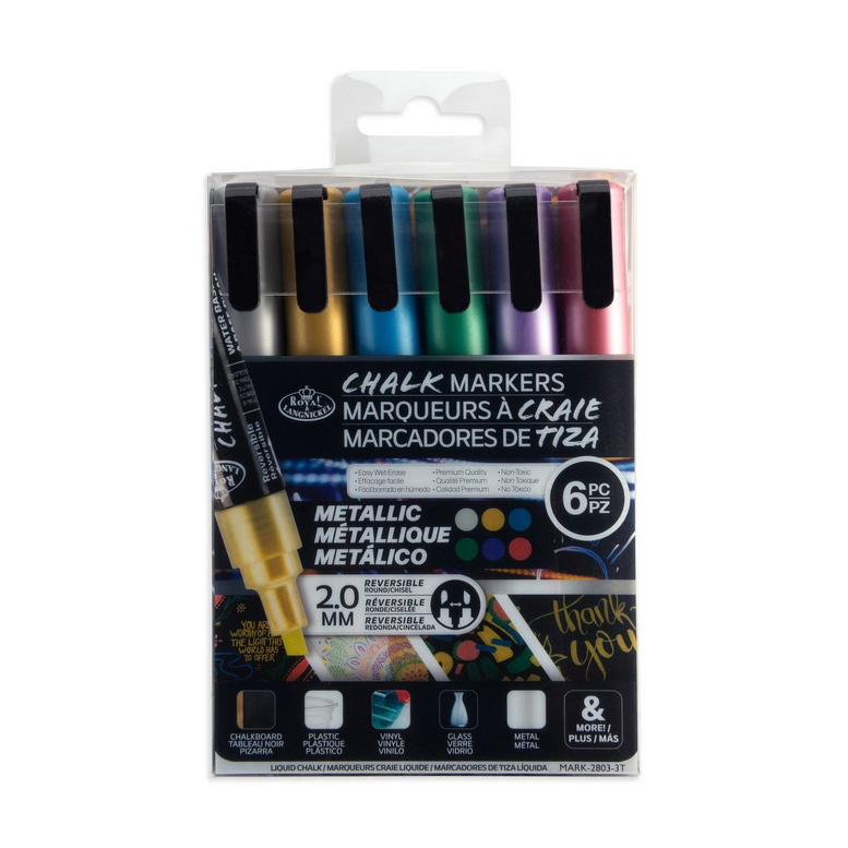 Chalk Marker 6pc Metallic