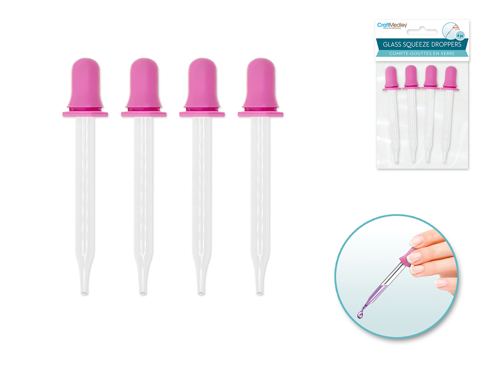 Compte-gouttes en verre 1ml, lot de 6
