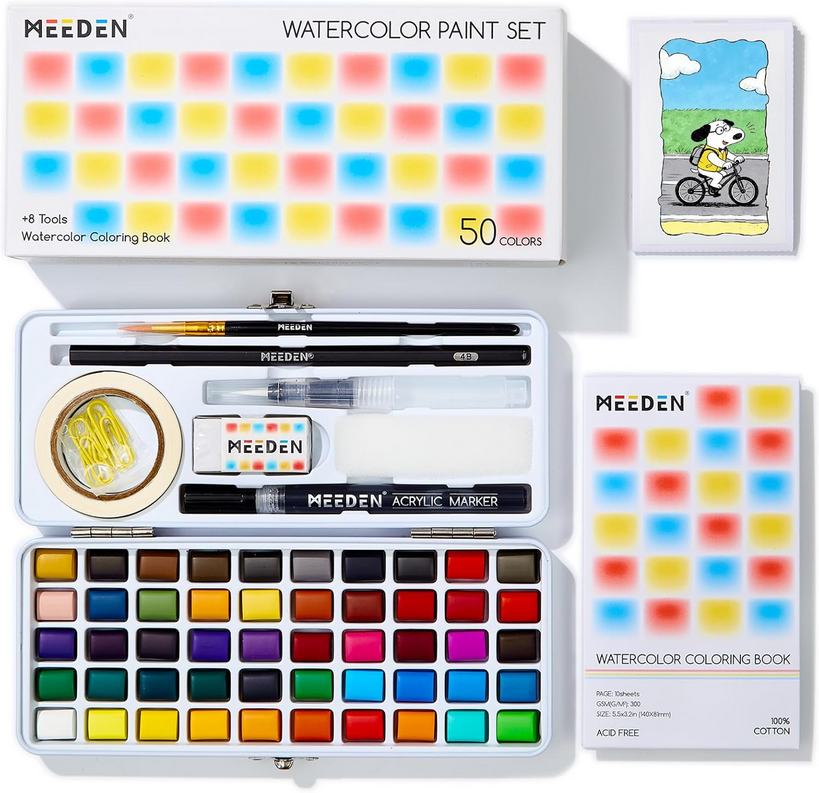 Meeden 50 Colour Watercolour Paint Set