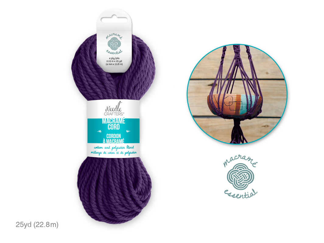 Macrame Cord 4mm 25yds Lilac