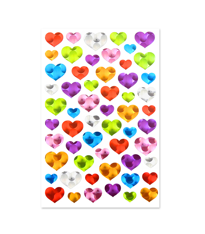 Sticker Holographic Hearts