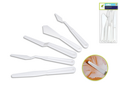 Jeu de 5 couteaux à peindre en plastique