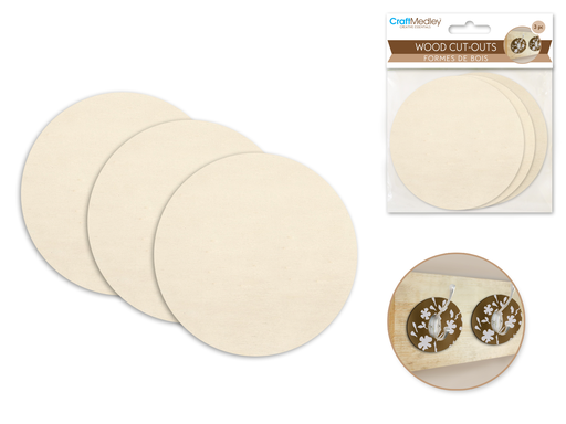 Wood Cut-Outs 3" -3pc