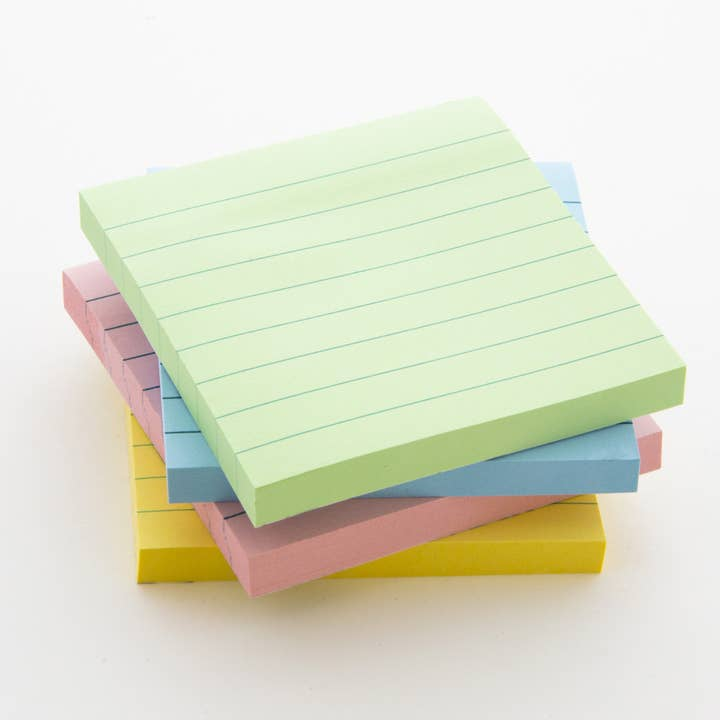 Stick-on Lined Notepads 3pk