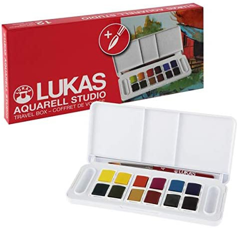 Lukas Aquarell Watercolour Travel 12 half-pan