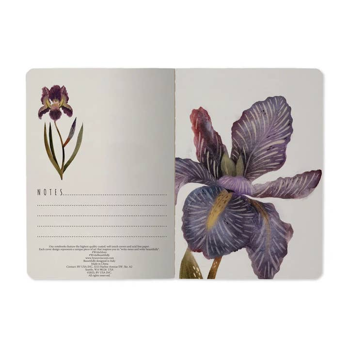 Bruno Visconti Irises lined notebook, image 4