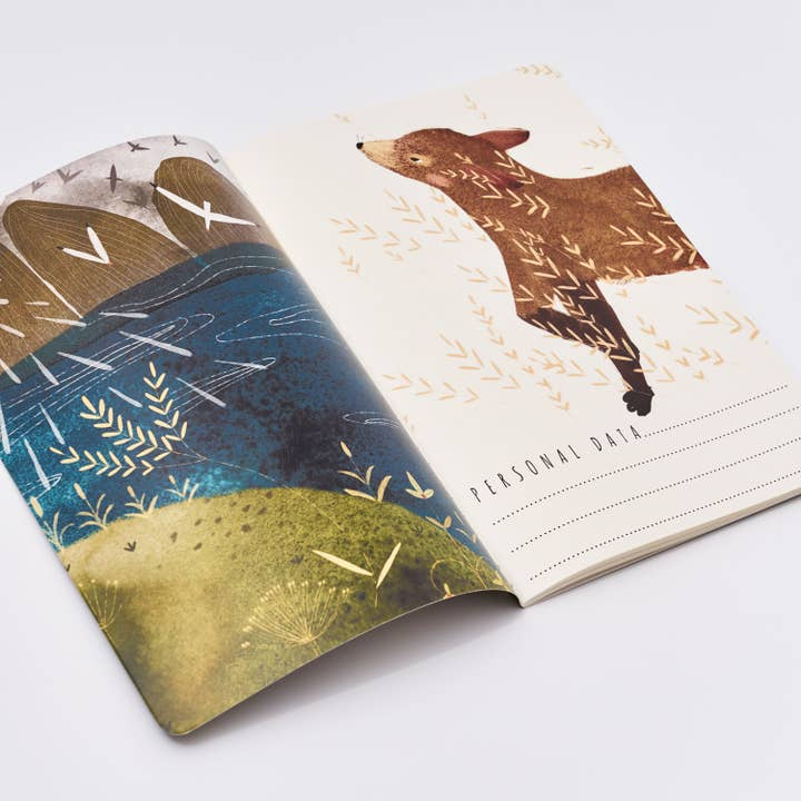 Bruno Visconti Fox by the Lake lined notebook, image 2