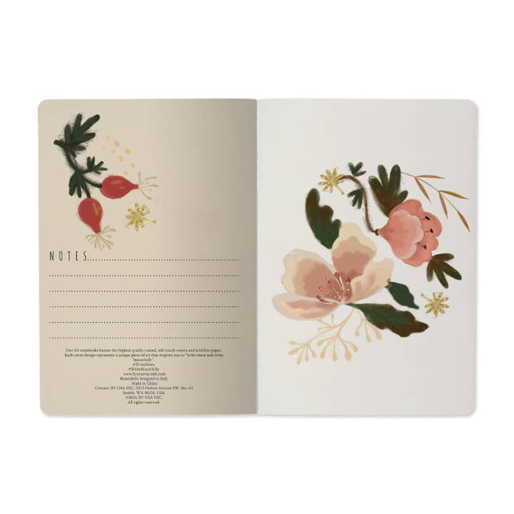 Bruno Visconti Bloom Flowers lined notebook, image 3