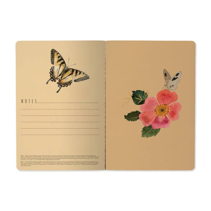 Notebook - Butterfly Peony