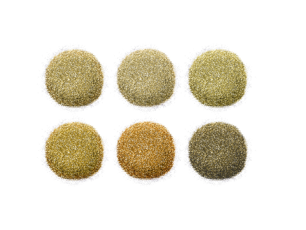 Glitter 6pk Gilded Gold