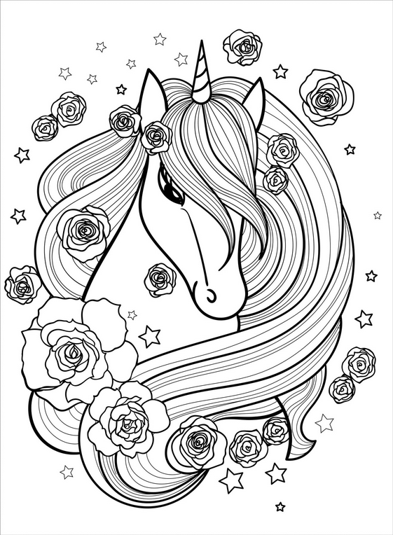 Kids Colouring Book Unicorns