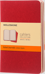 Moleskine Cahier Notebook Small (Pocket) Lined 3-pack