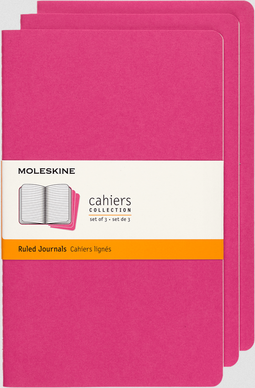 Moleskine Cahier Notebook Small (Pocket) Lined 3-pack