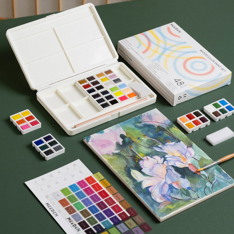 Meeden Watercolour 48-Colour Travel Set