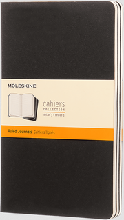 Moleskine Large Ruled Cahiers 3pks