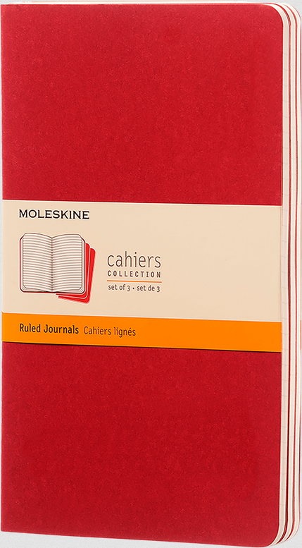 Moleskine Large Ruled Cahiers 3pks