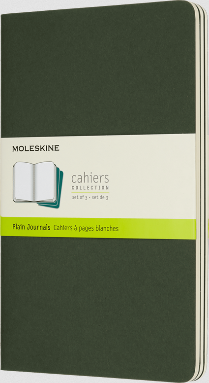 Moleskine Large Cahiers Plain 3pk