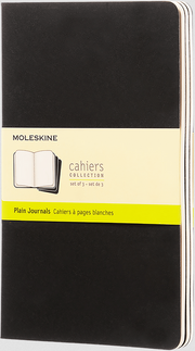 Moleskine Large Cahiers Plain 3pk