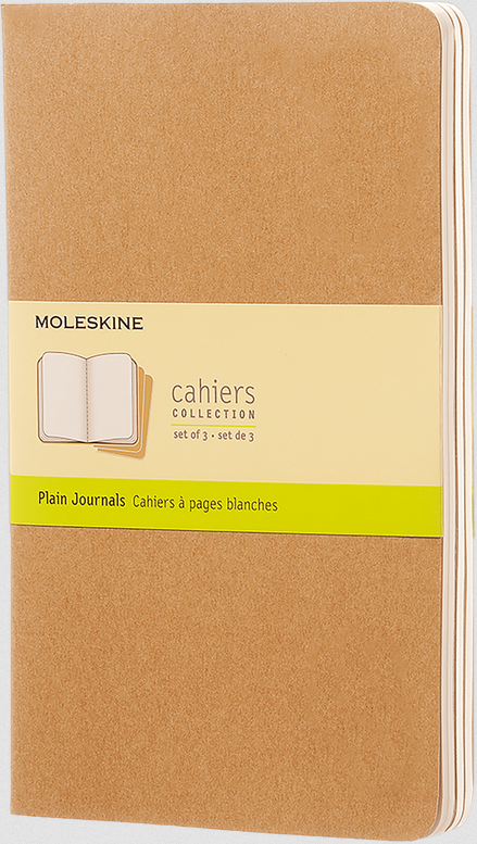 Moleskine Large Cahiers Plain 3pk