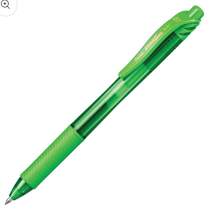 Pentel EnerGel-X Retractable Gel Pen - 0.7 mm, Light Green