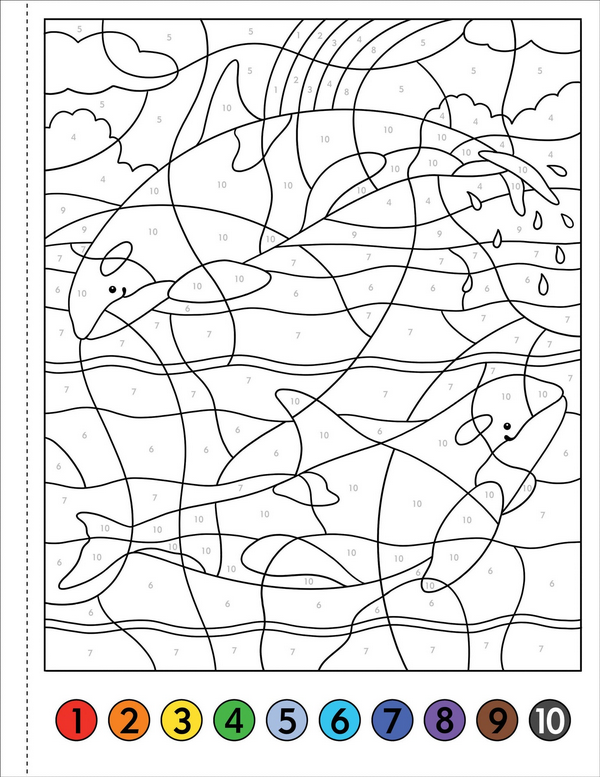 Colour By Number Under The Sea