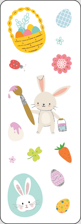 Sticker Sheet 6pk Easter